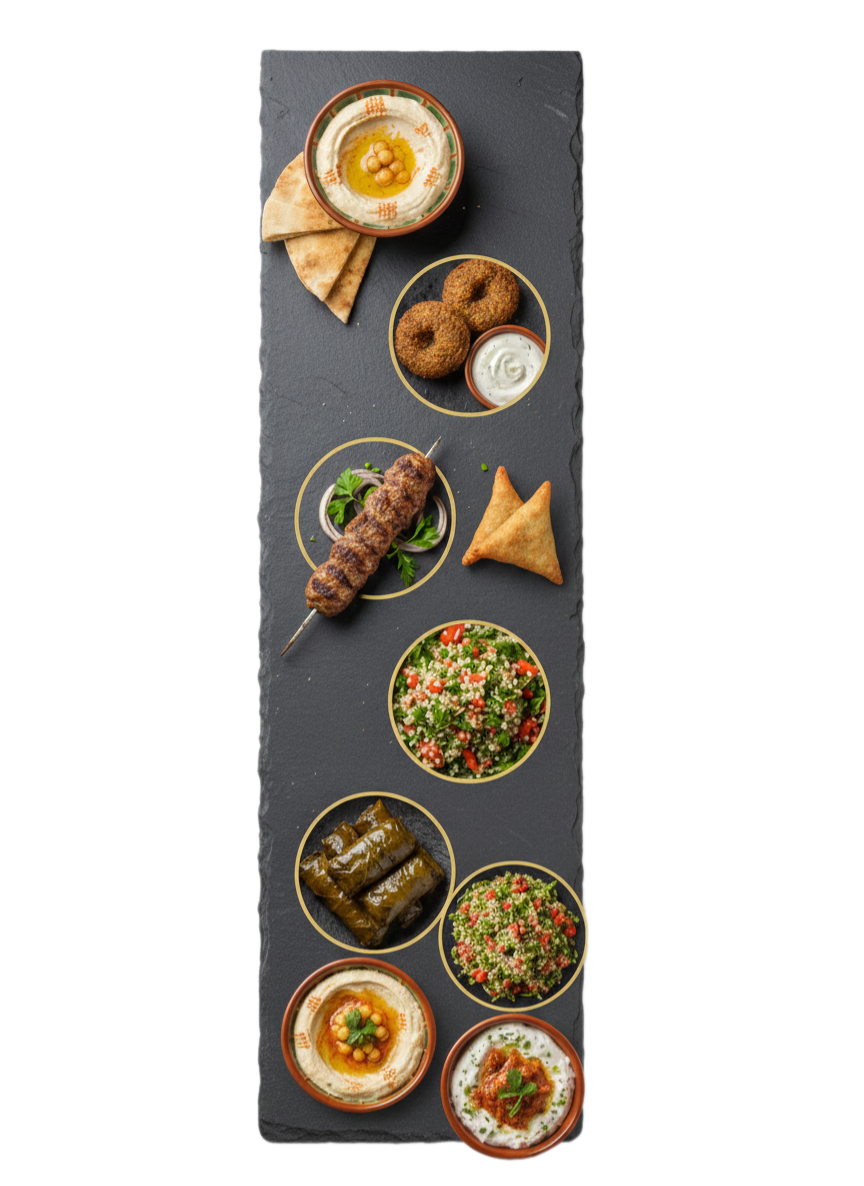 Ardoise longue et stylisée pour le menu